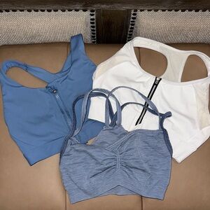 Athleta Sports Bras - 2 Blue, 1 White